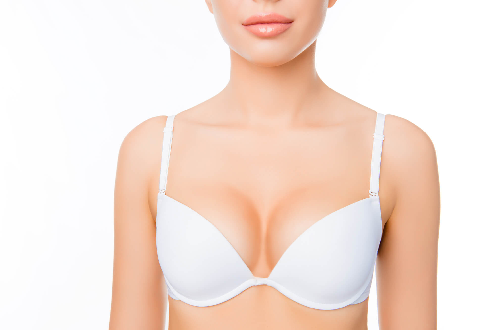 Woman With Smaller Breasts in Bra