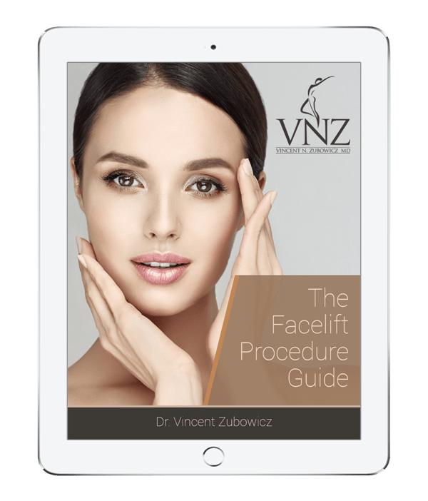 facelift procedure guide cover on tablet